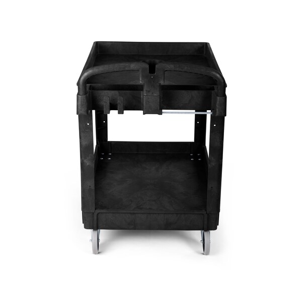 Utility Cart - Lipped Top And Ergonomic Handle 43.7x25.6x33.5 - Black